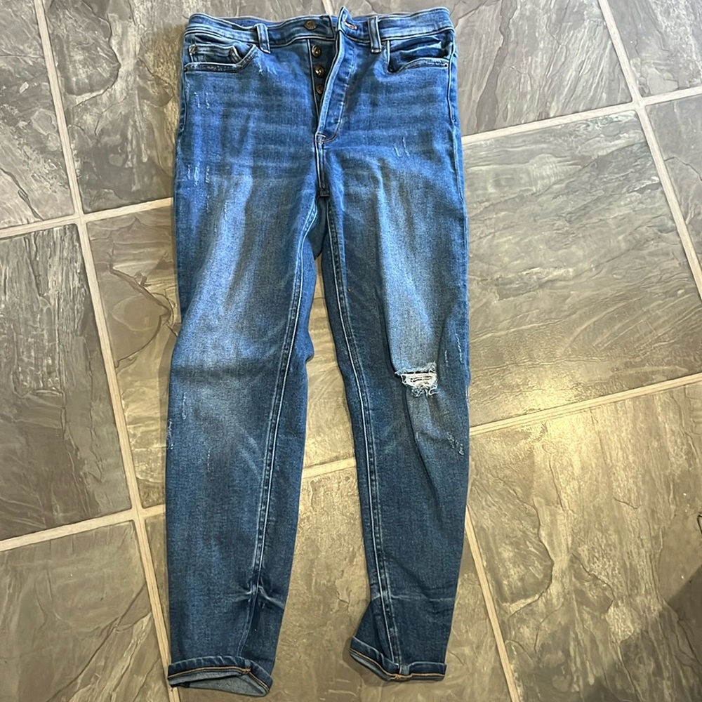 Sneak peak denim button up jeans